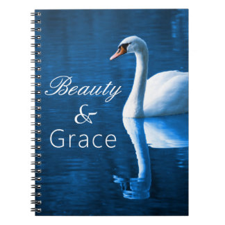 Caderno Espiral Beauty Grace Tranquil Lake White Swan