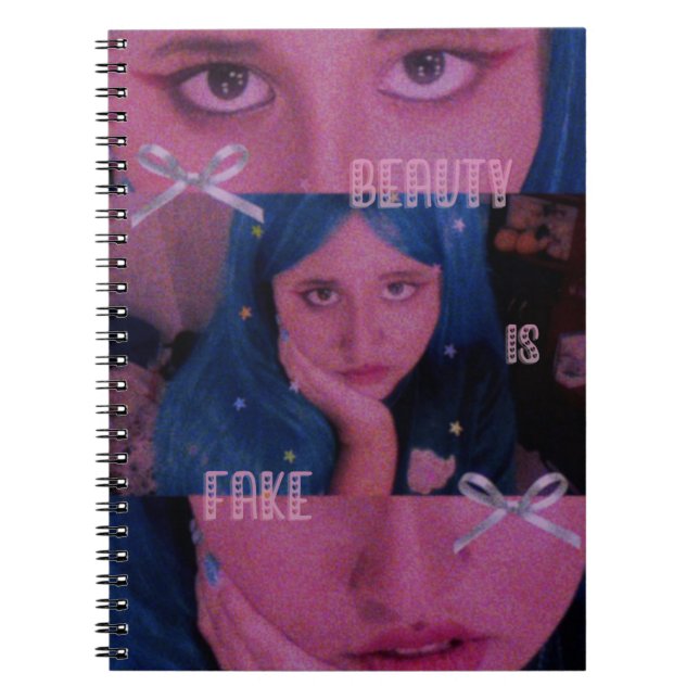 Caderno Espiral beauty is fake  (Frente)