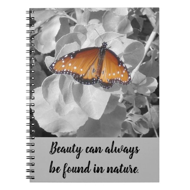 Caderno Espiral Beauty of Nature Monarch Butterfly Photo Inspire (Frente)