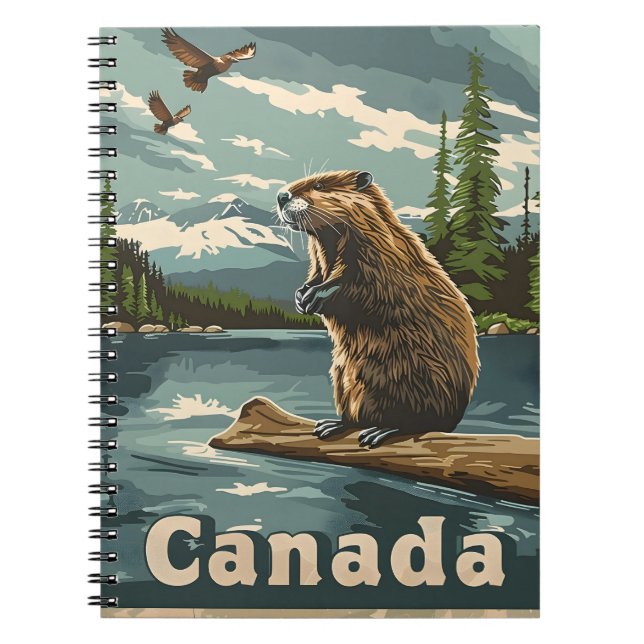 Caderno Espiral Beaver do Canadá (Frente)