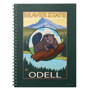 Caderno Espiral Beaver & Mt. Hood - Odell, Oregon