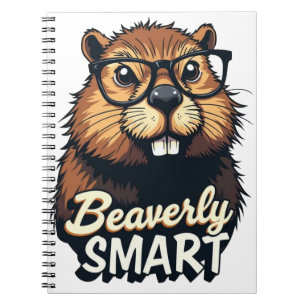 Caderno Espiral Beaverly Smart - Castor Engraçado com Gráfico de Ó