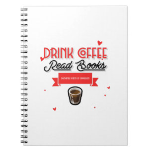 Caderno Espiral Beba café Leitura Livros Desmantelar Sistemas