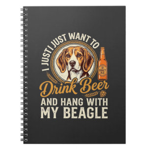 Caderno Espiral Beba Cerveja Beagle Cachorro Cerveja Artesanal Gar
