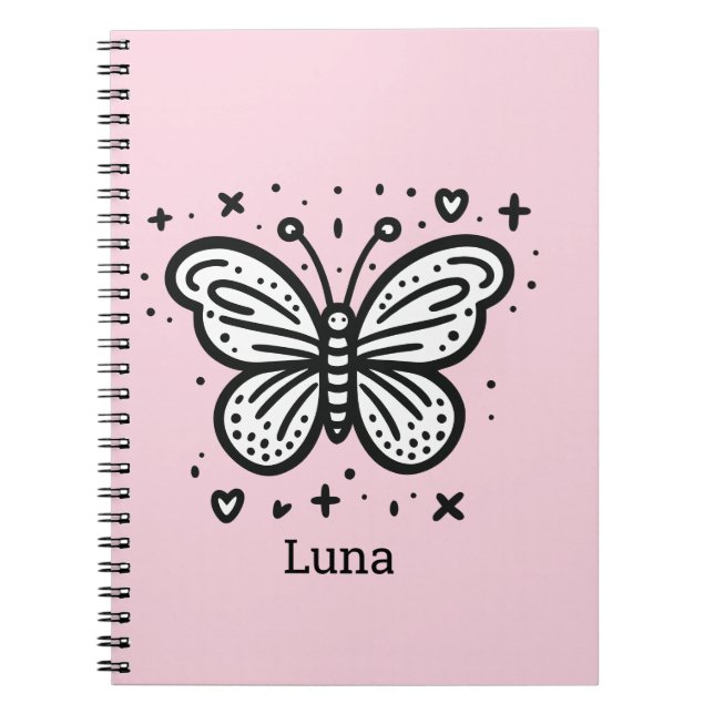 Caderno Espiral Bebê Búfalo Fofo - Animal de Fazenda Kawaii (Frente)