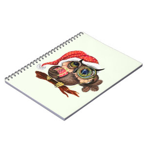 Caderno Espiral Bebê de Notebook de Natal em Chapéu com presentes