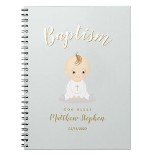 Caderno Espiral Bebé do baptismo