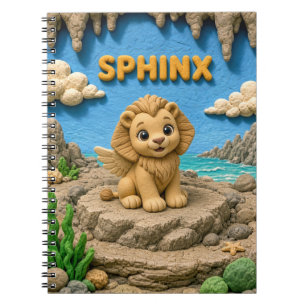 Caderno Espiral Bebê Esfinge Fofo, Mitológico