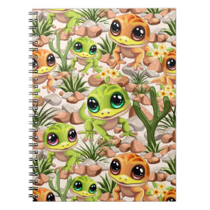 Caderno Espiral Bebê Geckos Personagens de desenho animados