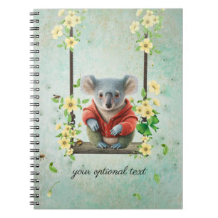 Caderno Espiral Bebê Koala Bear em Swing Spiral Photo Notebook