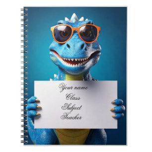 Caderno Espiral Bebê notebook - Coloque seu nome - Dinossauro