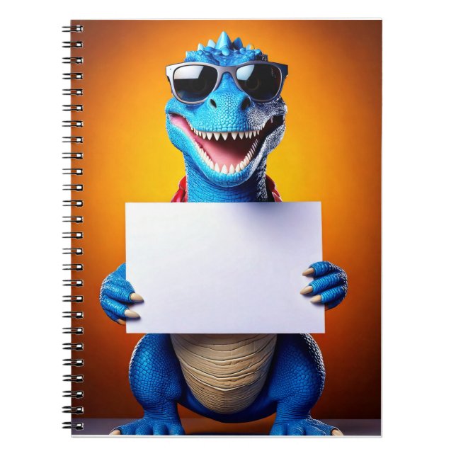Caderno Espiral Bebê notebook - Coloque seu nome - Dinossauro (Frente)