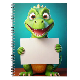 Caderno Espiral Bebê notebook - Coloque seu nome - Dinossauro Bebê