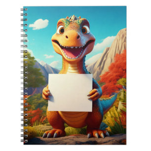 Caderno Espiral Bebê notebook - Seu nome aqui - Dinossauro