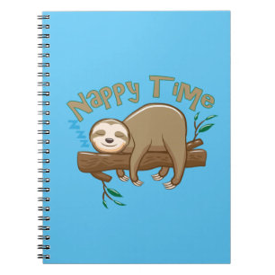 Caderno Espiral Bebê Preguiça Super Encantador