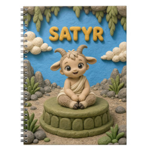 Caderno Espiral Bebê Satiro Fofo, Mitológico