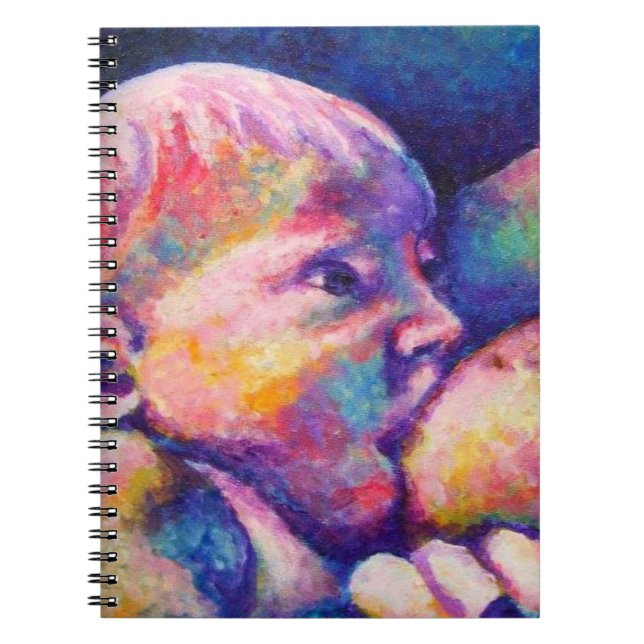 Caderno Espiral Bebê sendo amamentado  (Frente)