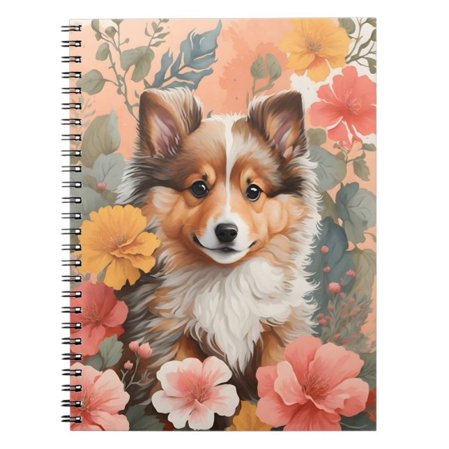 Caderno Espiral Bebês-Cons | Cachorro de abelha Shetland (Frente)