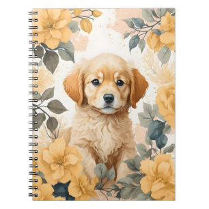 Caderno Espiral Bebês-Cons Ouro Retriever Puppy