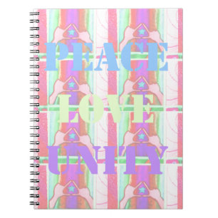 Caderno Espiral Bebês Crianças Paz Amor Unidade Hakuna Matata desi