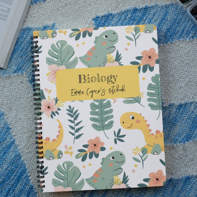 Caderno Espiral Bebês Dinossauros Lindos Personalizados para Crian (Criador carregado)