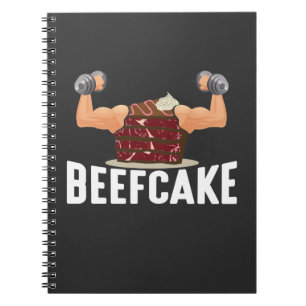 Caderno Espiral Beefcake Muscle Cake Bodybuilder Peso Pu