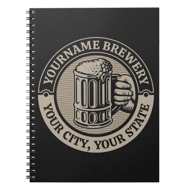 Caderno Espiral Beer Breeke Personalizado Brewery Big Mug (Frente)