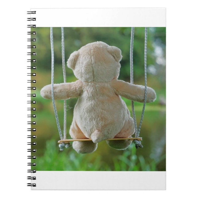 Caderno Espiral Beer op schommel vanaf de rug. (Frente)