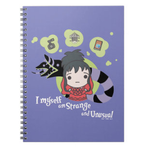 Caderno Espiral Beetlesumo   Chibi Lydia "Estranho e incomum"