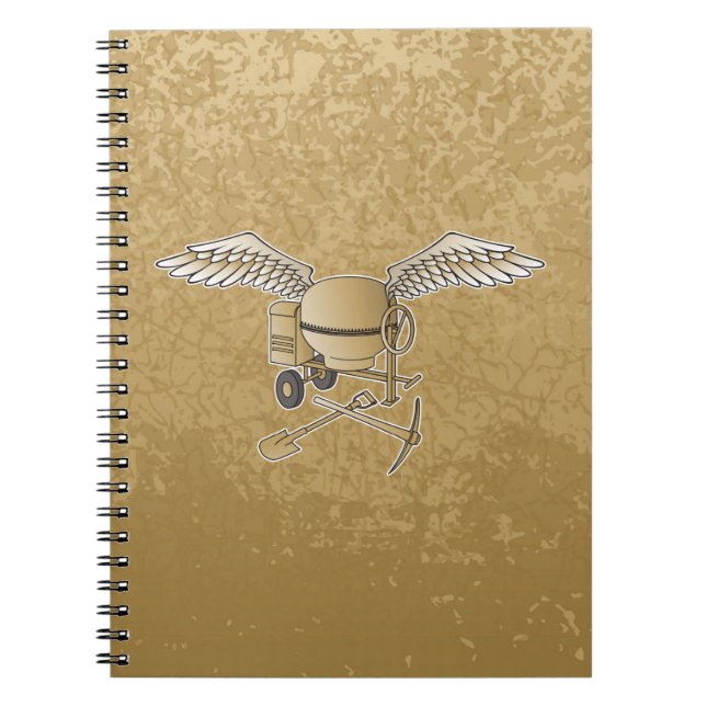 Caderno Espiral bege betuminoso (Frente)