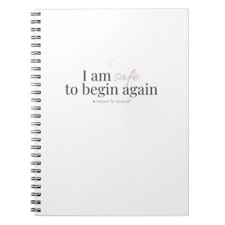 Caderno Espiral Begin Again Affirmation