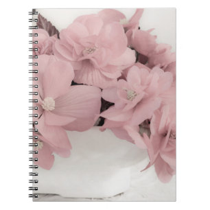 Caderno Espiral Begonias Rosa