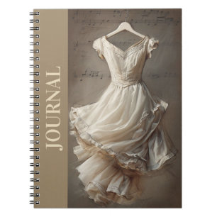 Caderno Espiral Beige LBD, Pequeno Vestido Preto Elegante