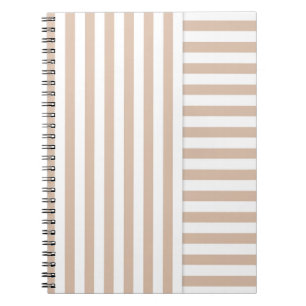 Caderno Espiral beige striped
