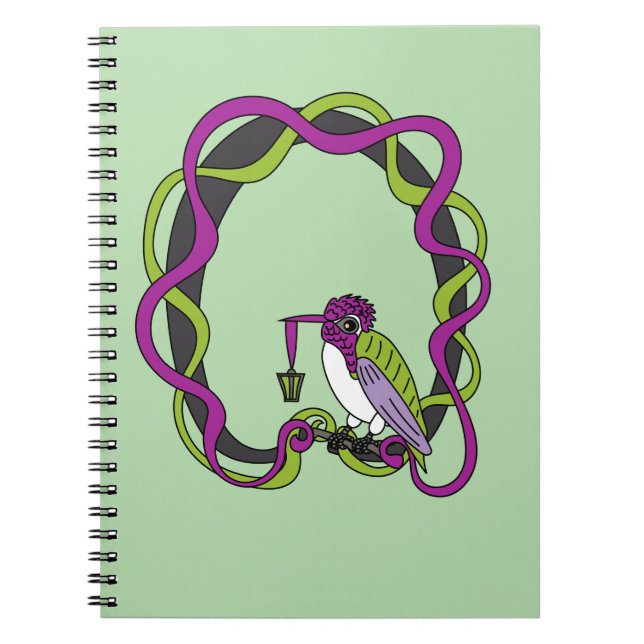 Caderno Espiral beija-flor de Costa (Frente)