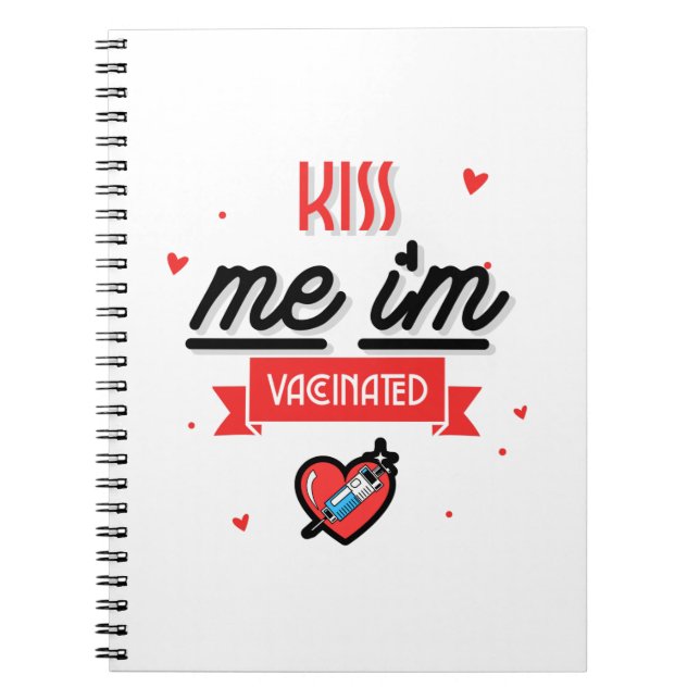 Caderno Espiral Beije Me Estou Vacinado (Frente)