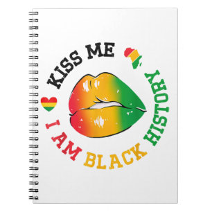 Caderno Espiral Beije-Me Sou História Negra Mês Afro-Americano