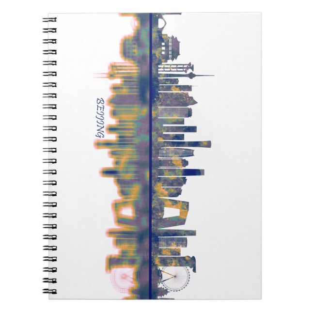 Caderno Espiral Beijing Skyline (Frente)
