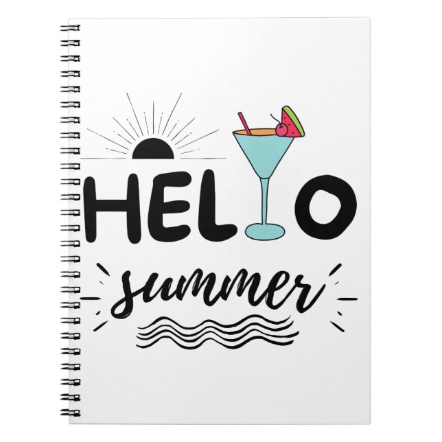 Caderno Espiral Bela Alô Summer Beach (Frente)