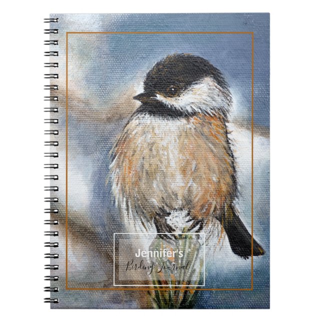 Caderno Espiral Bela Arte Chickadee Com Nome (Frente)