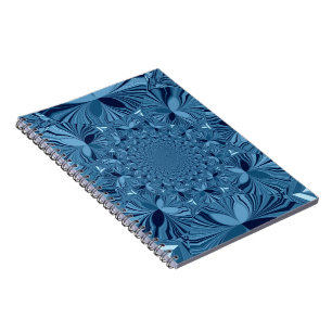 Caderno Espiral Bela Arte Iridescente Azul Lindíssima de Caleidosc