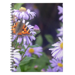 Caderno Espiral Bela Borboleta Nas Flores