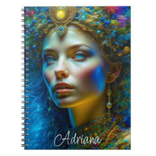 Caderno Espiral Bela Deusa da Fantasia Magia Érea