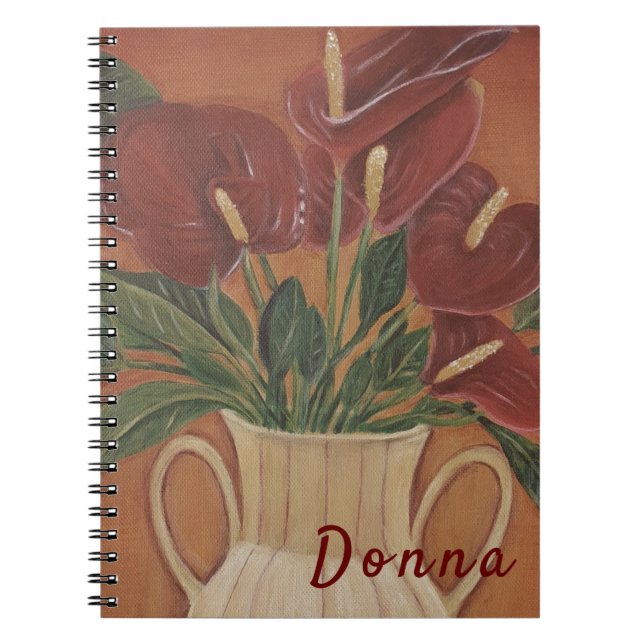 Caderno Espiral Bela Flor - Notebook Personalizado (Frente)
