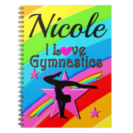 CADERNO ESPIRAL BELA PERSONALIZAÇÃO EU AMO DESIGN GINÁSTICA