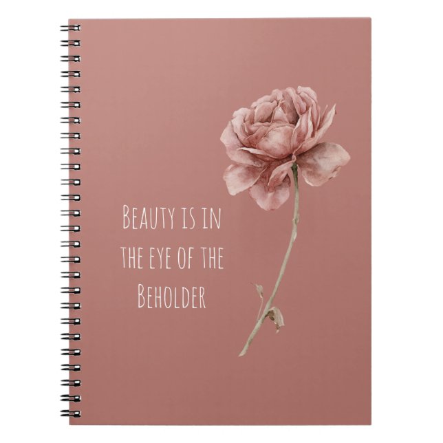 Caderno Espiral Bela Rosa Borgonha É (Frente)