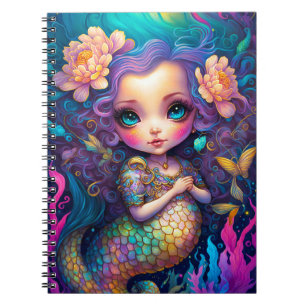 Caderno Espiral Bela Sereia Fantasy Art