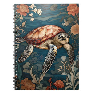 Caderno Espiral Bela Tartaruga Submarina