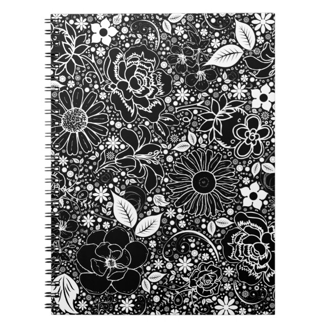 Caderno Espiral Beleza Botânica Bloco de Notas Espelho Branco (Frente)