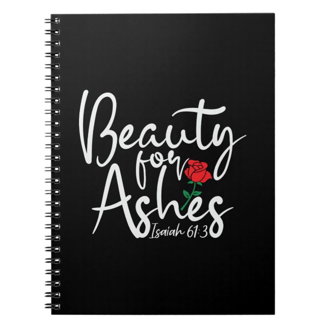 Caderno Espiral Beleza para o notebook governado da Ashes Black Co (Frente)